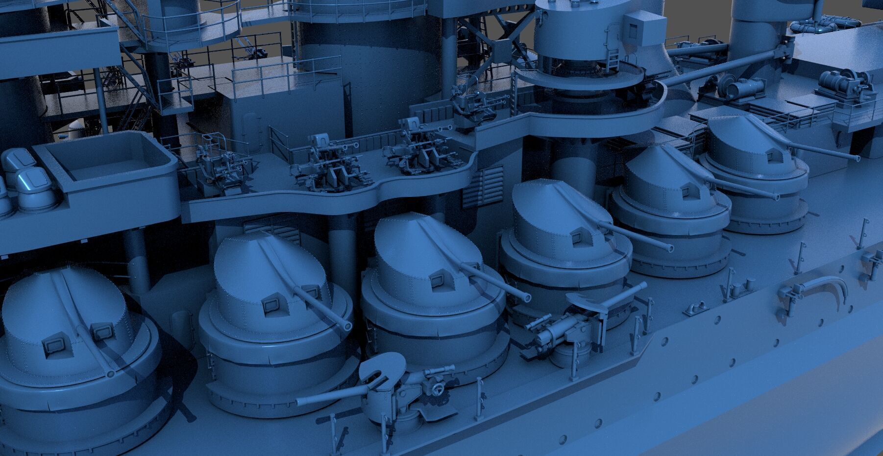 Battleship RN Roma - Commercial license - 1-200 scale 3D print model_10