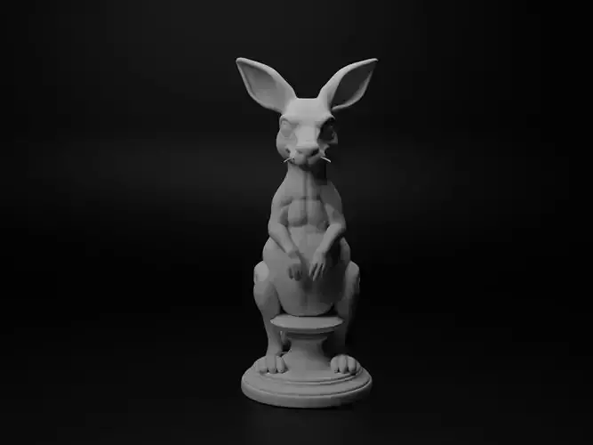 Kangaroo Animal Bust Chess