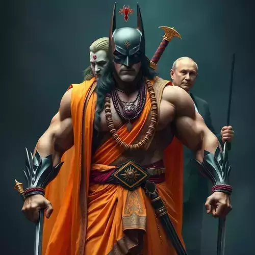 powerful warrior in armor