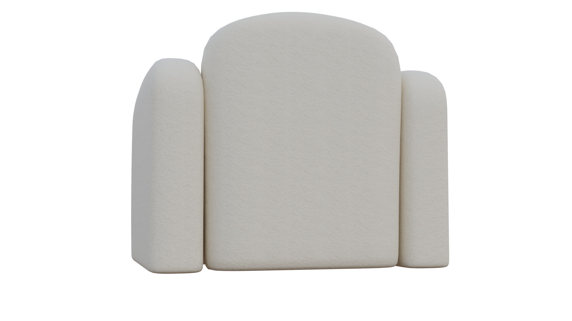 Simple Armchair Low-poly 3D model_26