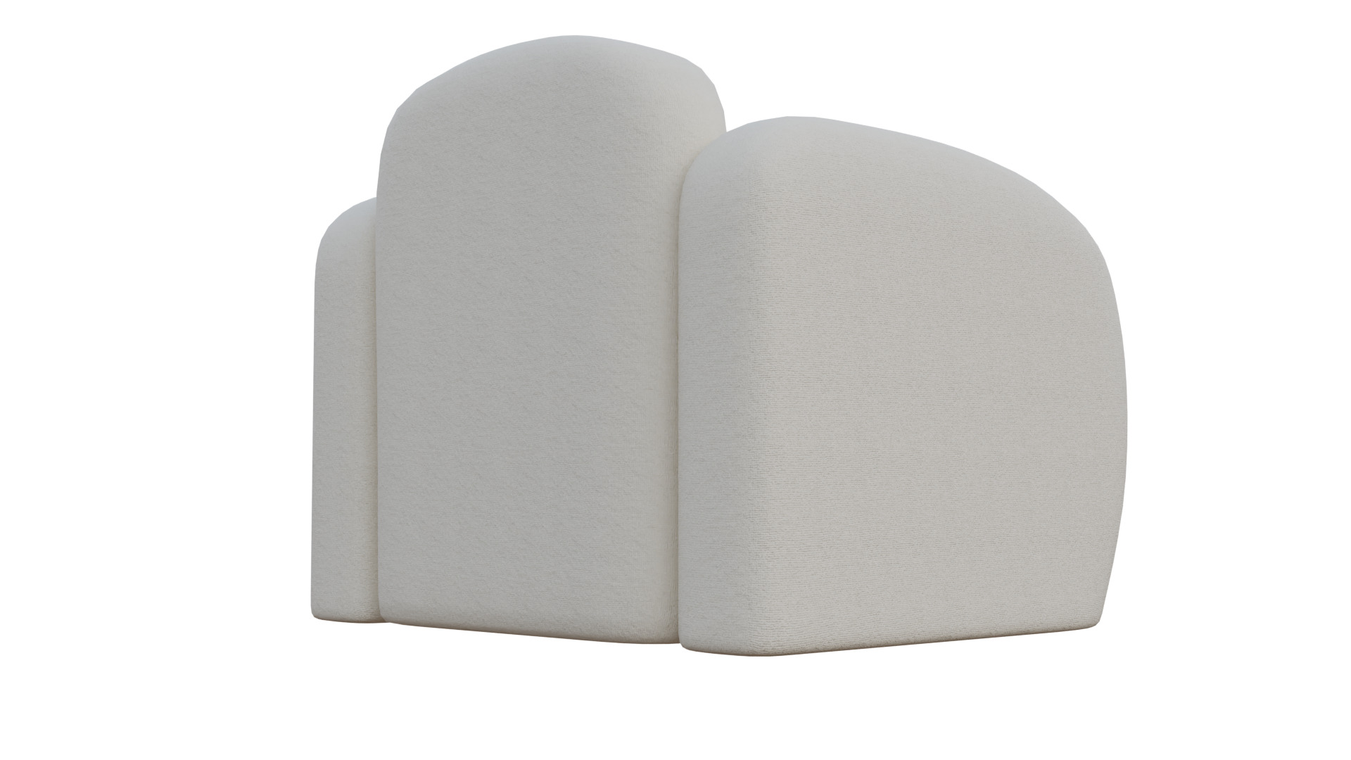 Simple Armchair Low-poly 3D model_20