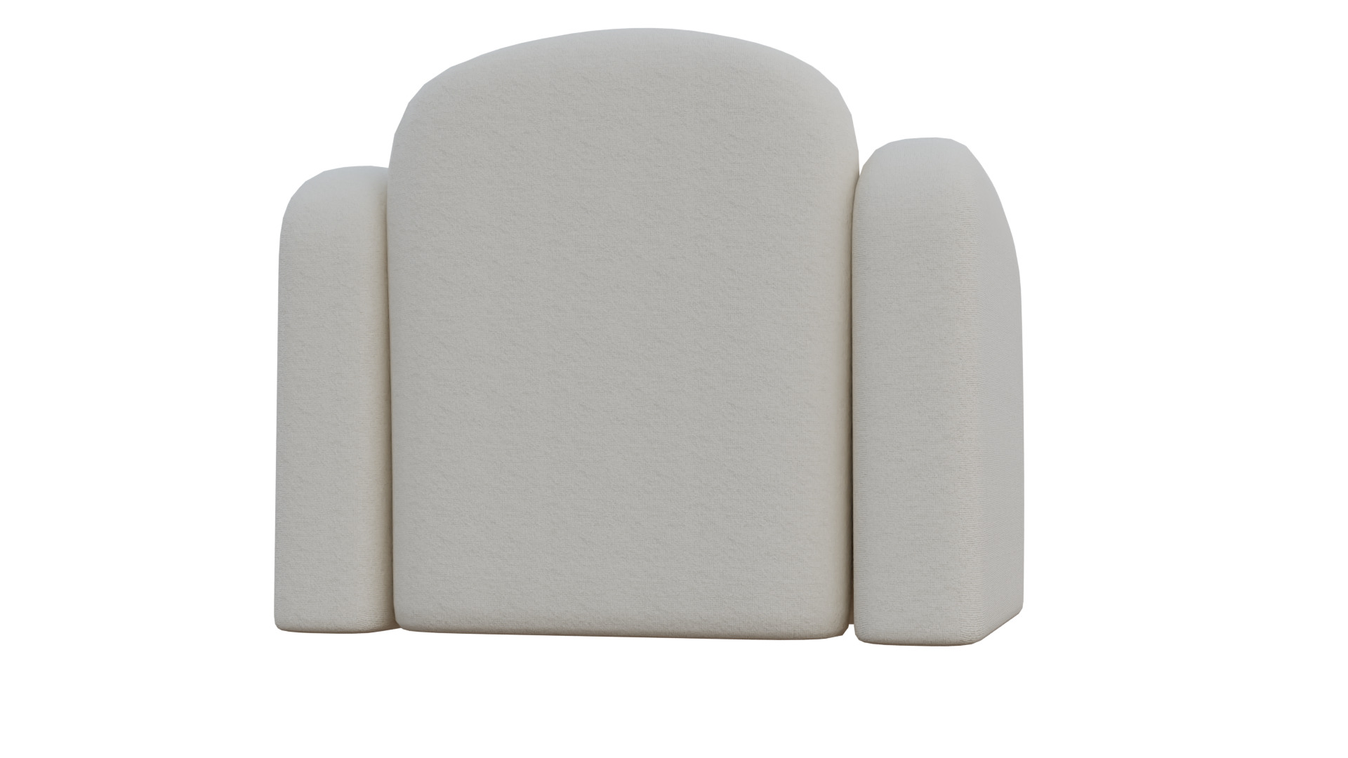 Simple Armchair Low-poly 3D model_23