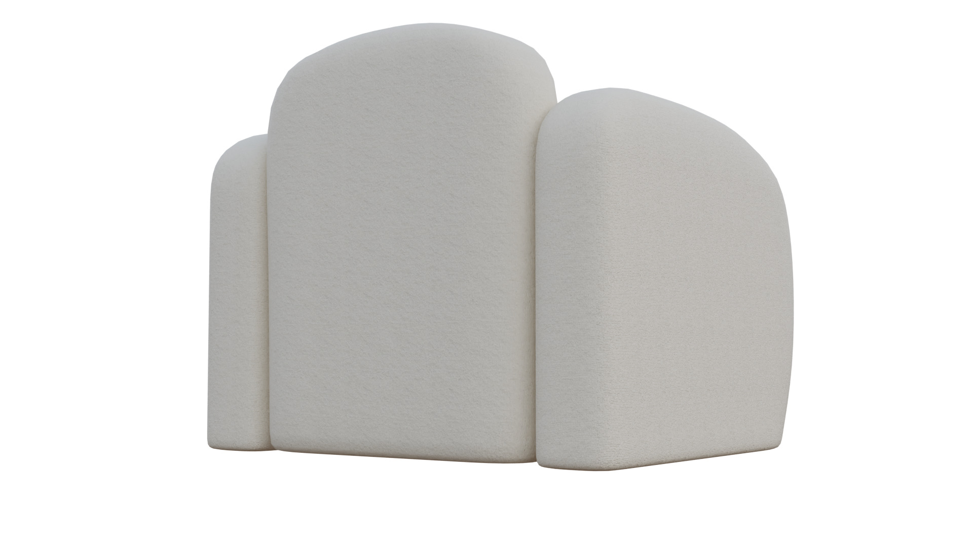 Simple Armchair Low-poly 3D model_21