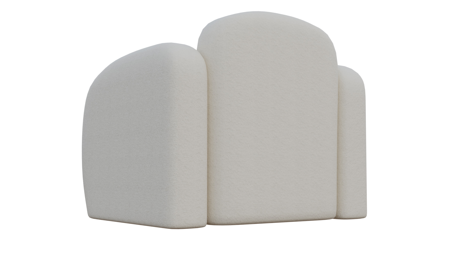 Simple Armchair Low-poly 3D model_28