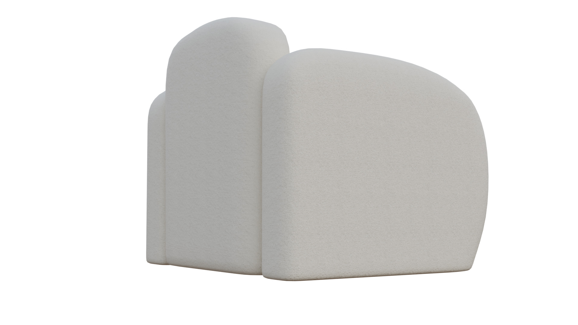 Simple Armchair Low-poly 3D model_19