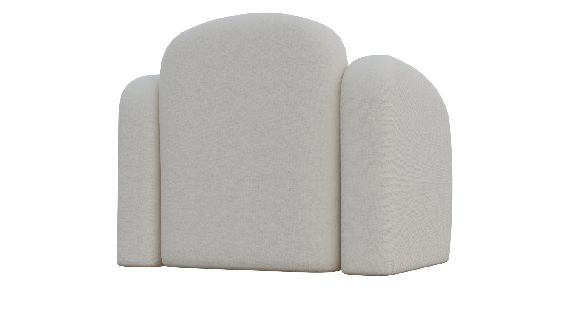 Simple Armchair Low-poly 3D model_22