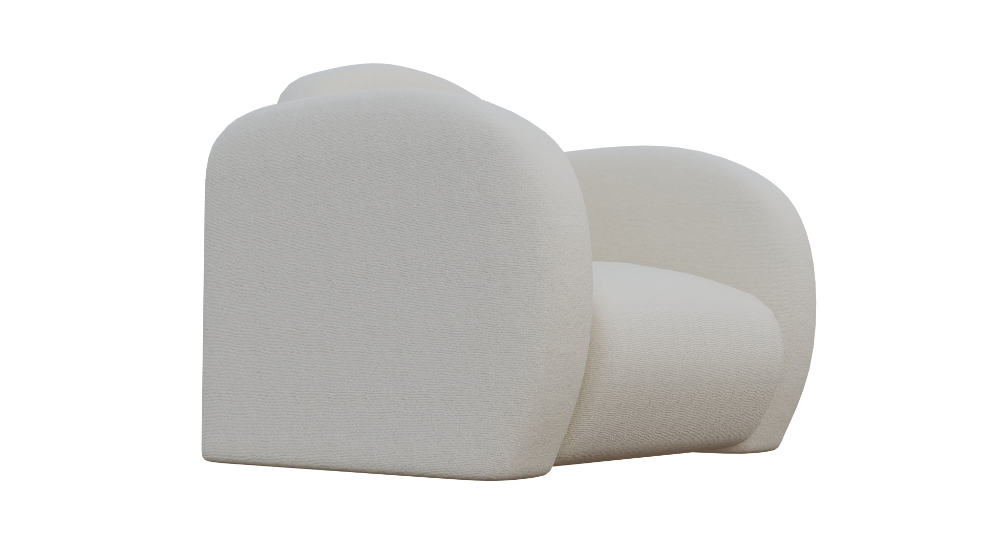 Simple Armchair Low-poly 3D model_12