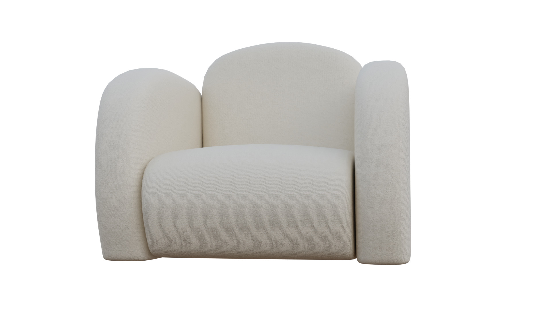 Simple Armchair Low-poly 3D model_41