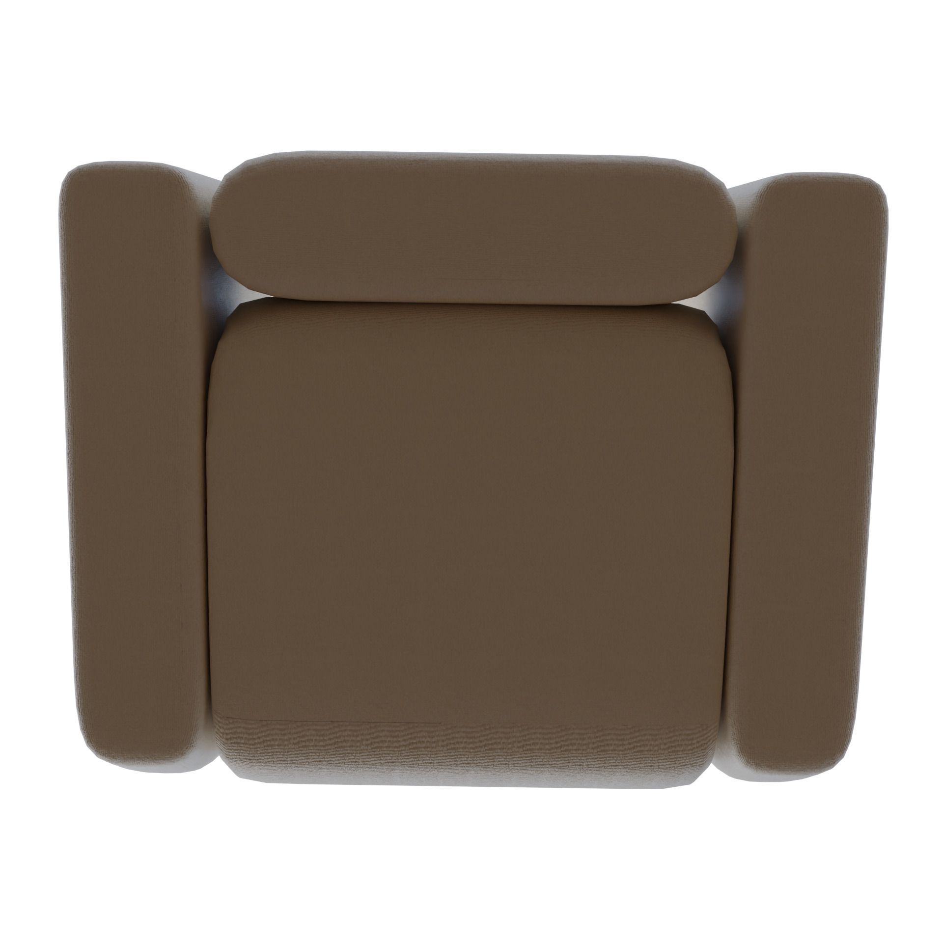 Simple Armchair Low-poly 3D model_5