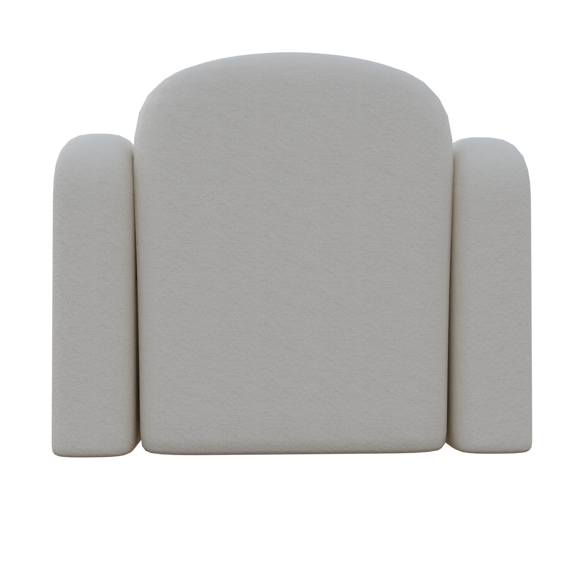 Simple Armchair Low-poly 3D model_3