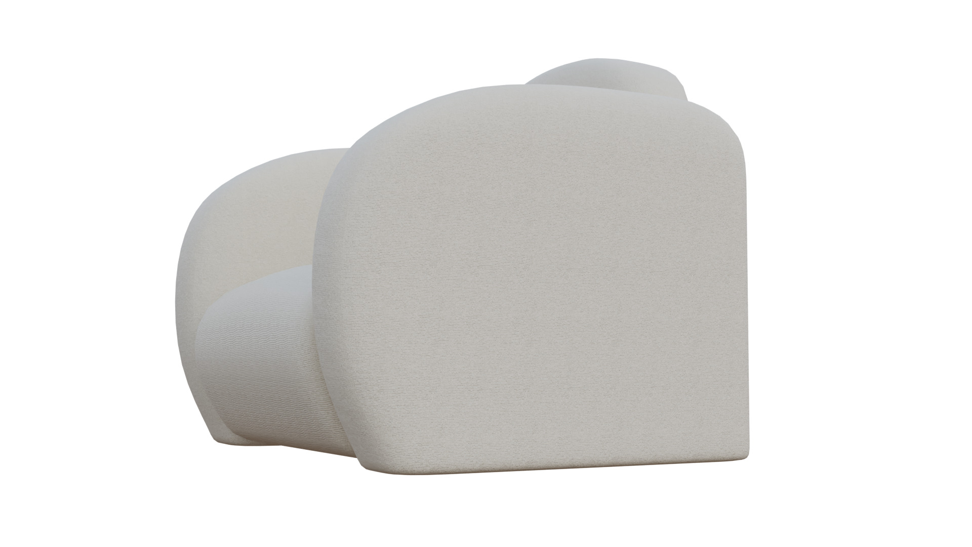 Simple Armchair Low-poly 3D model_36