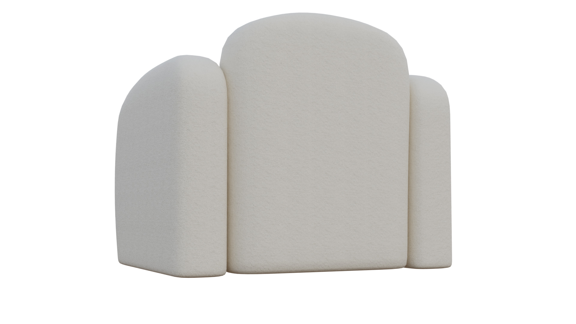 Simple Armchair Low-poly 3D model_27