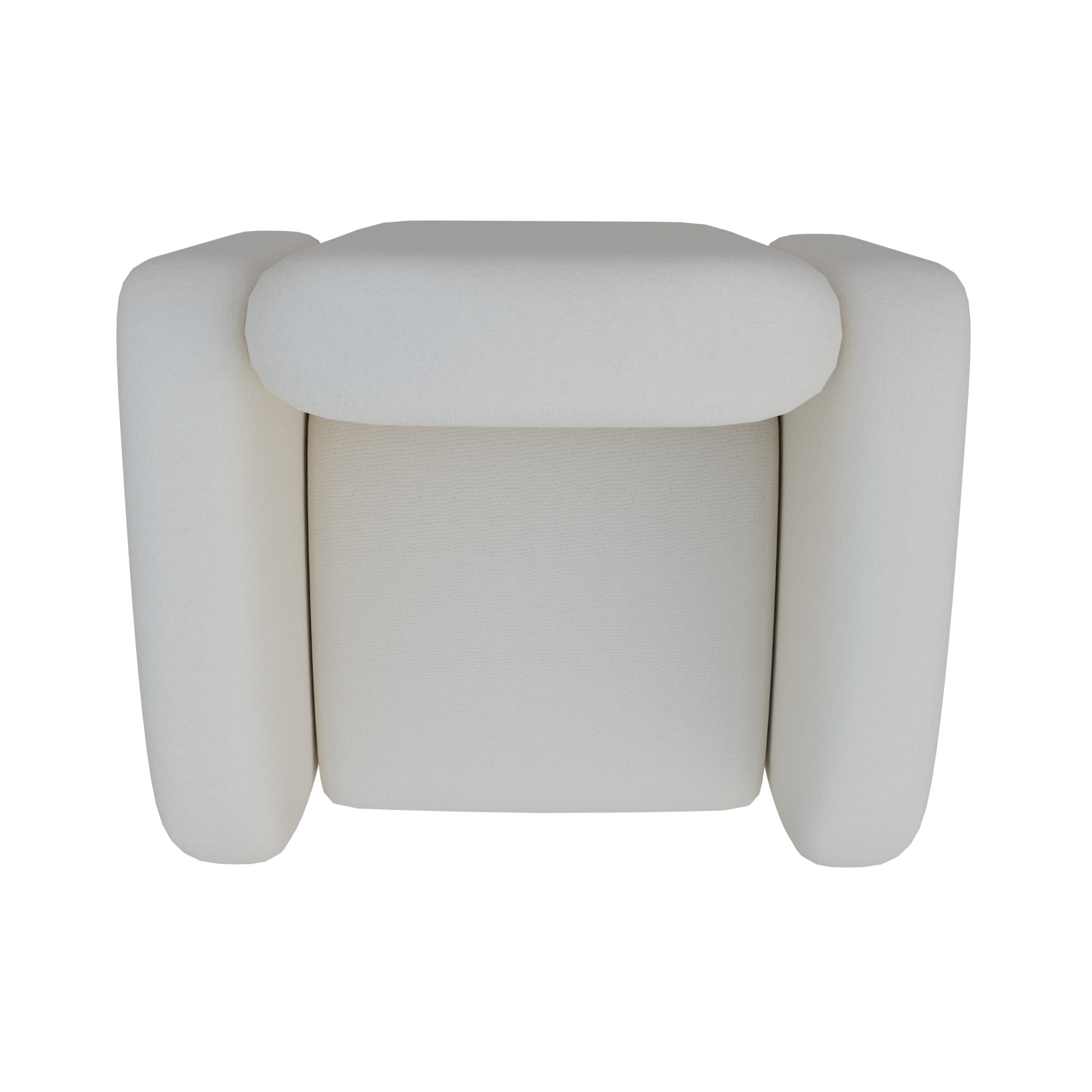 Simple Armchair Low-poly 3D model_4