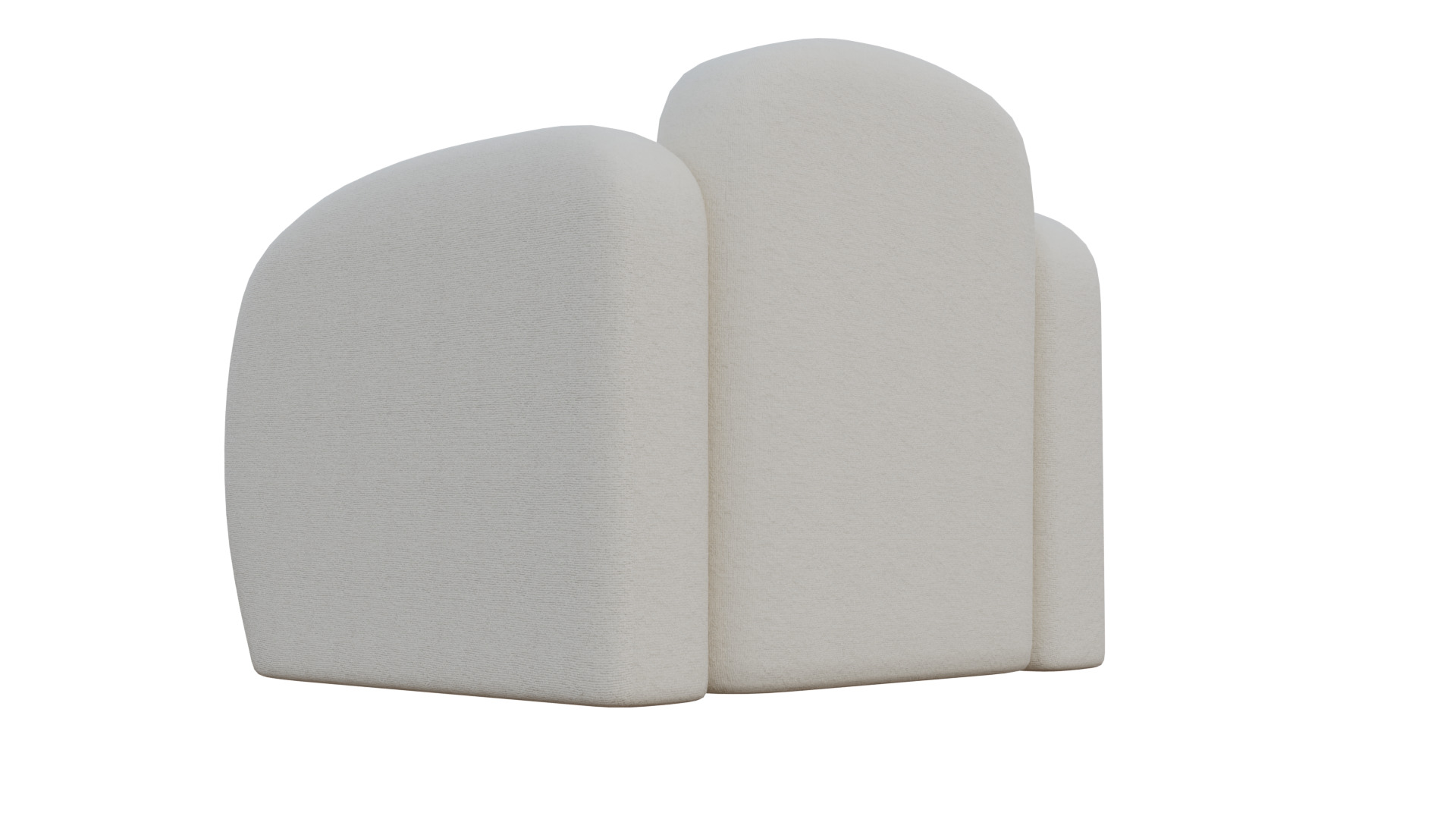 Simple Armchair Low-poly 3D model_29