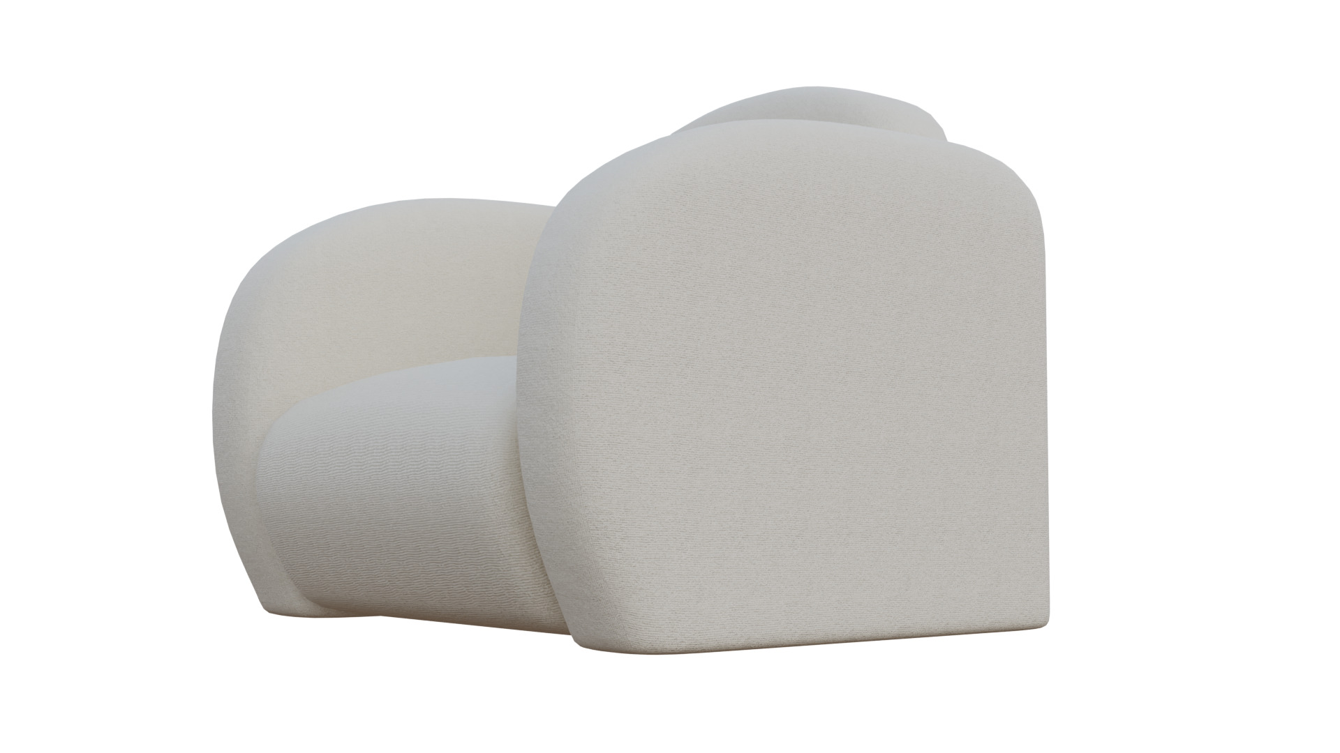 Simple Armchair Low-poly 3D model_37