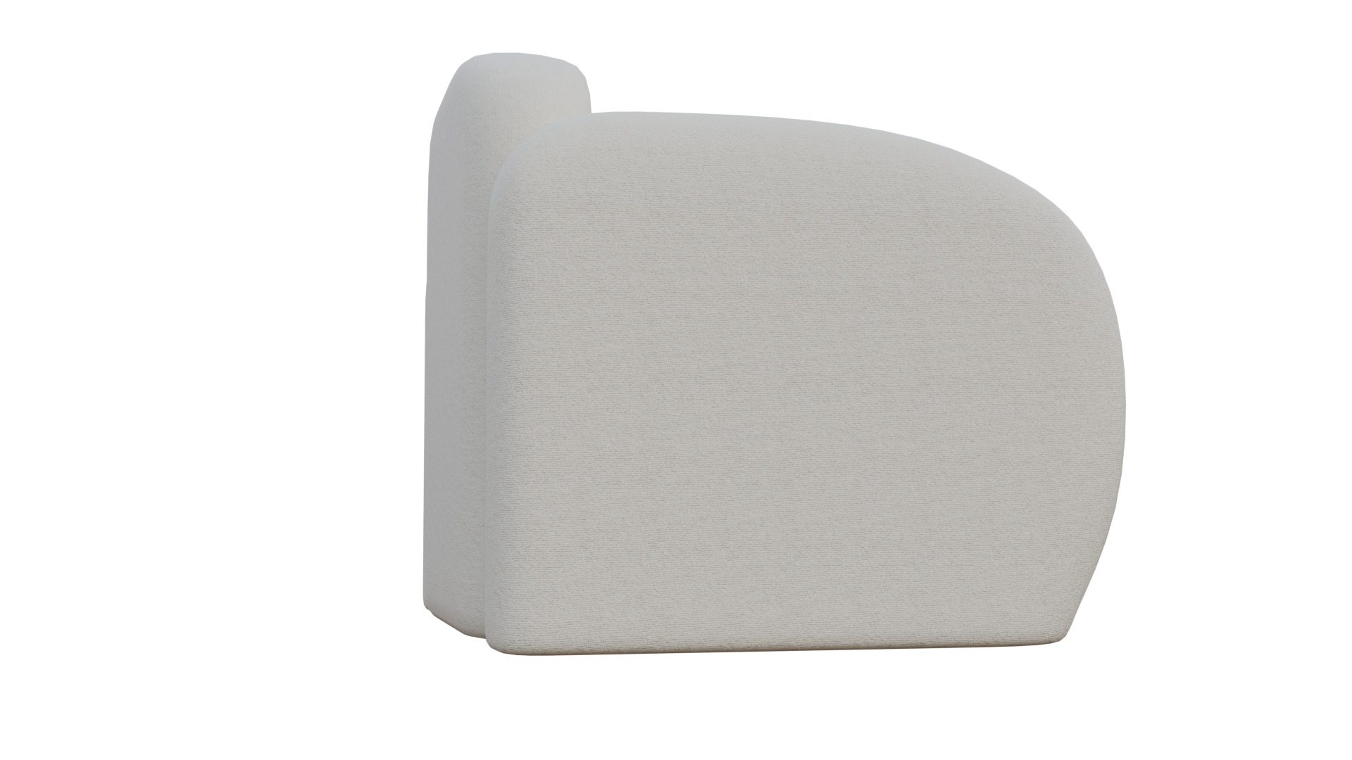 Simple Armchair Low-poly 3D model_17