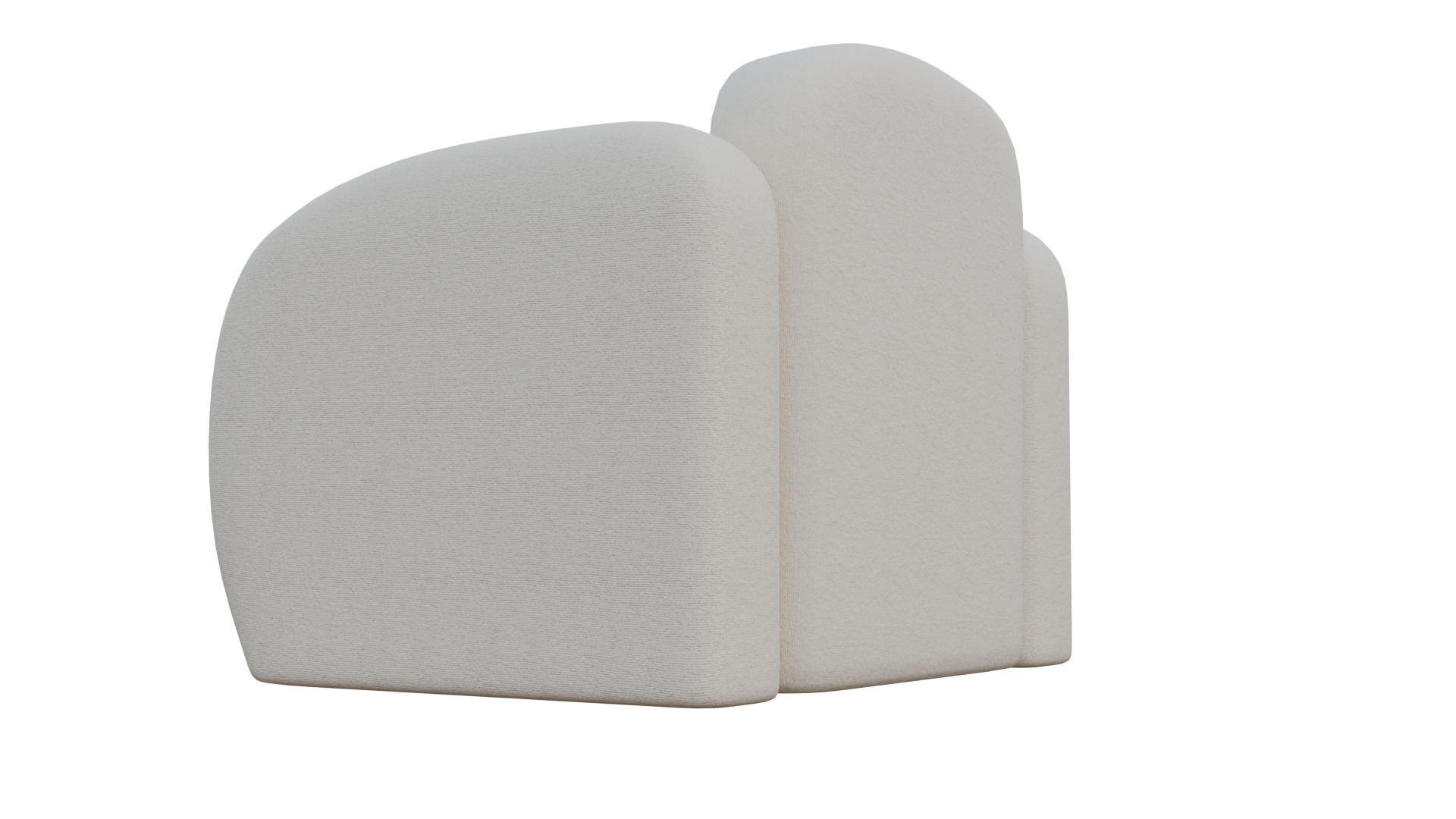 Simple Armchair Low-poly 3D model_30