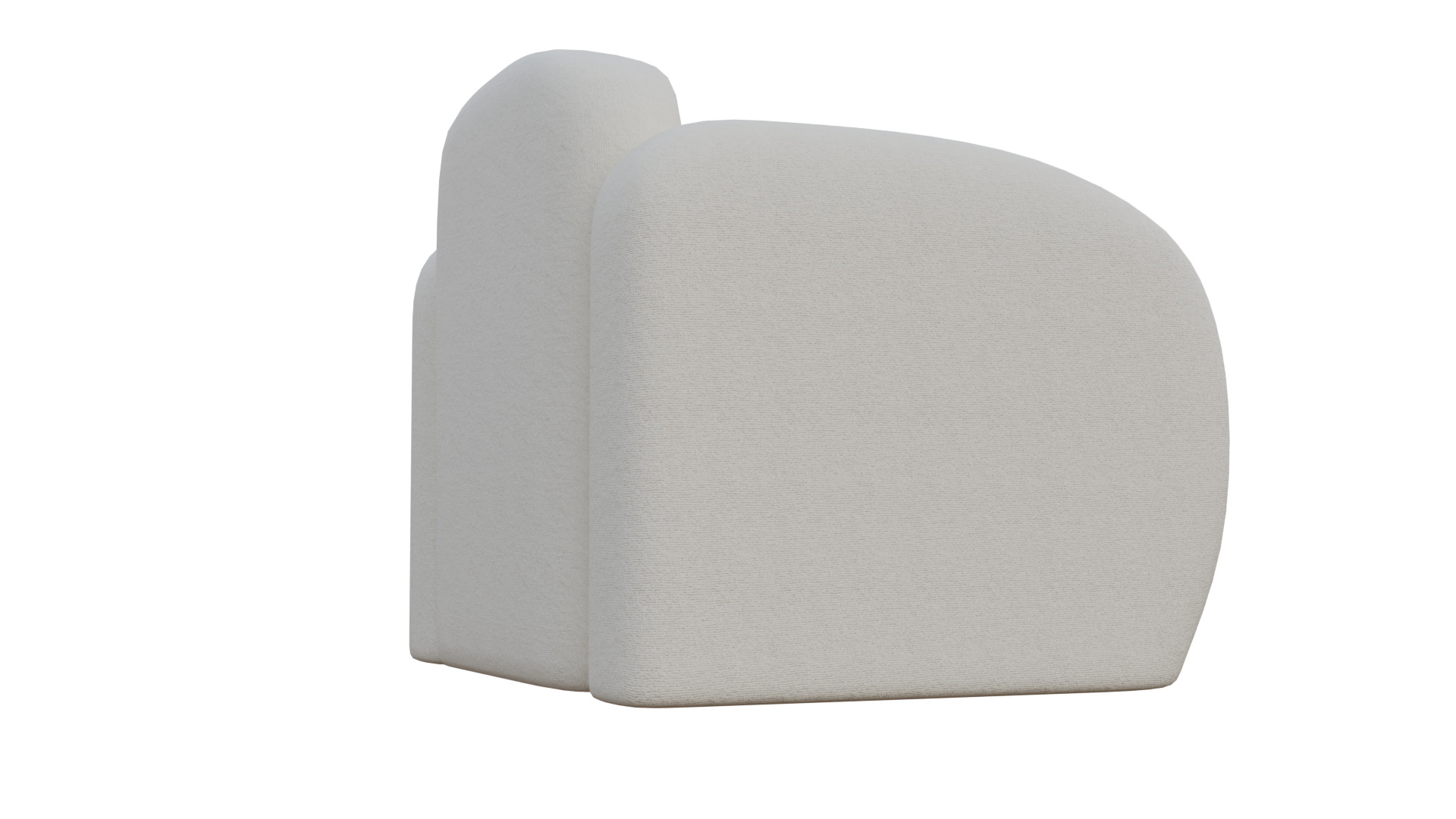 Simple Armchair Low-poly 3D model_18