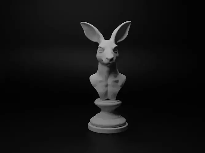 Kangaroo Animal Bust Chess