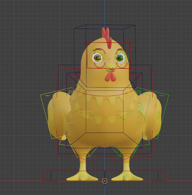 Stylized 3D Hen Model 3D model_3