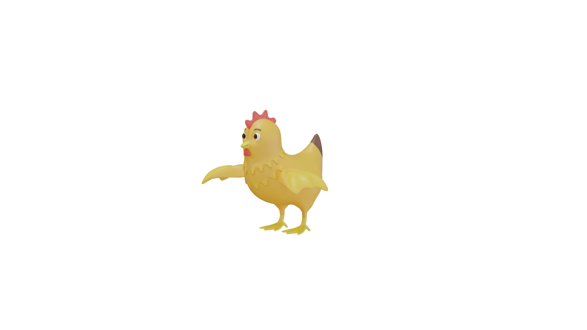 Stylized 3D Hen Model 3D model_5