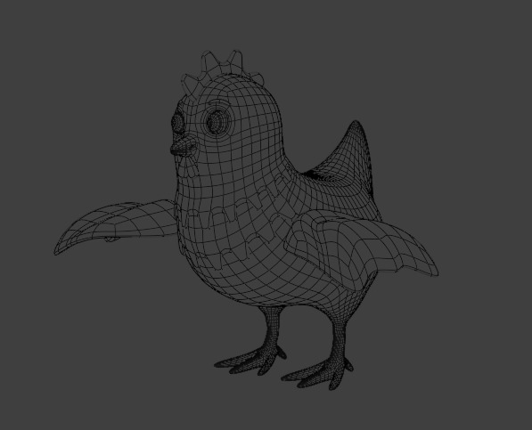Stylized 3D Hen Model 3D model_4