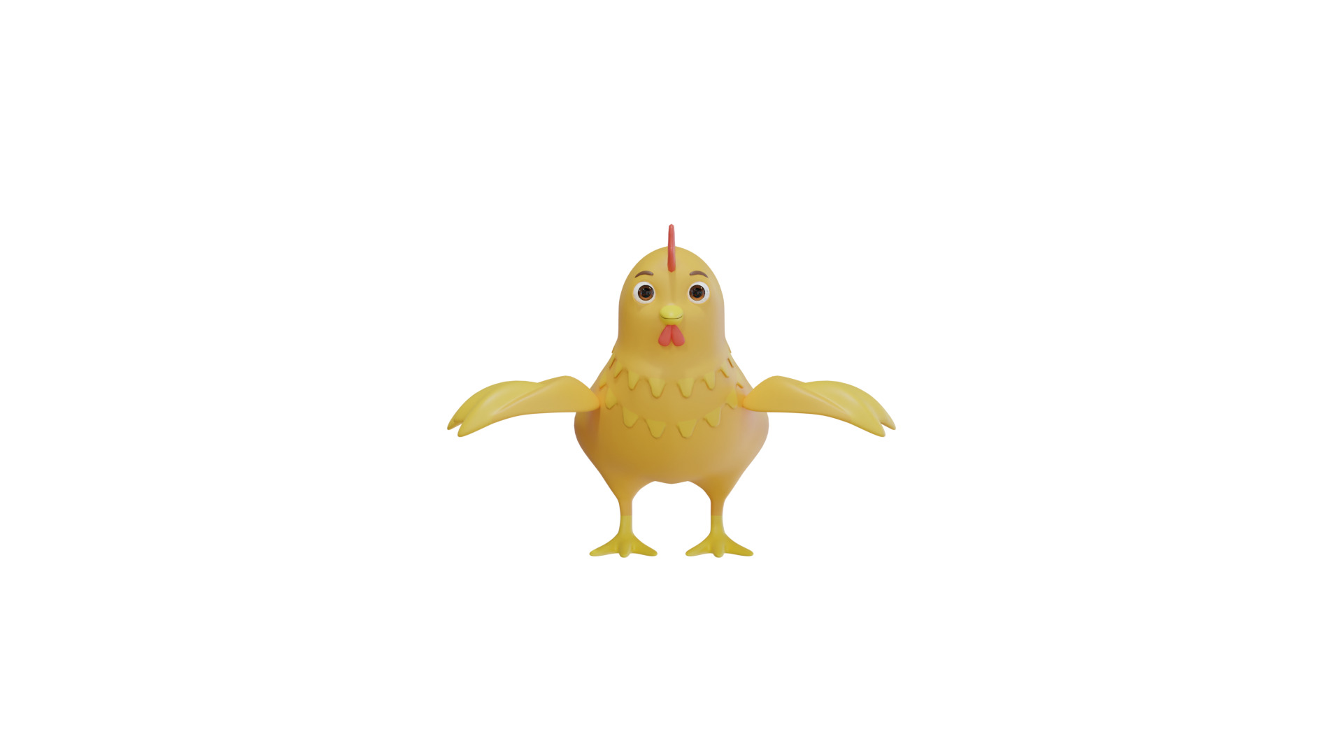 Stylized 3D Hen Model 3D model_1