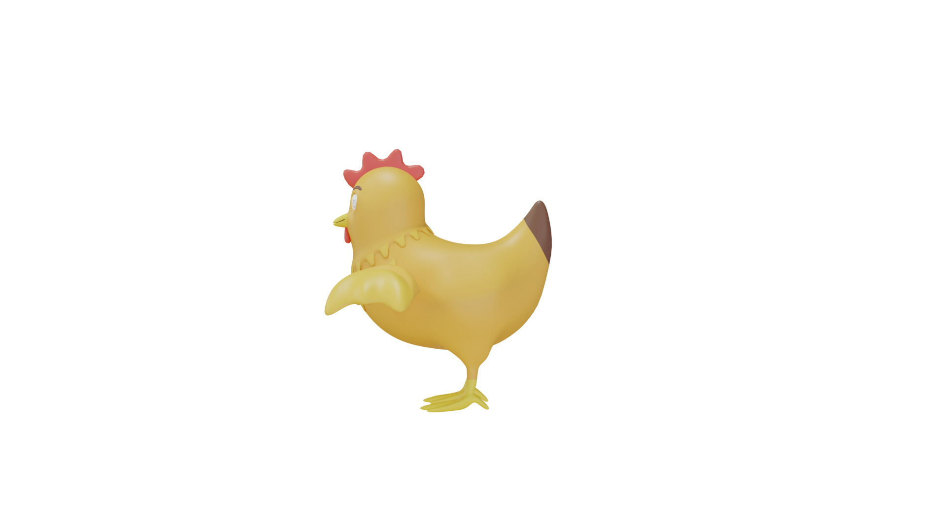 Stylized 3D Hen Model 3D model_7