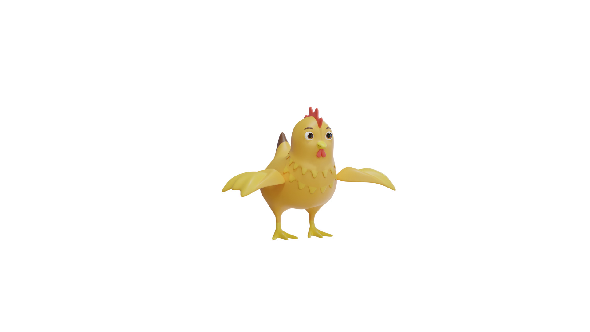 Stylized 3D Hen Model 3D model_6
