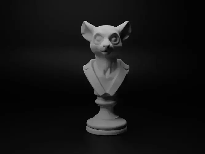 Lemur Animal Bust Chess