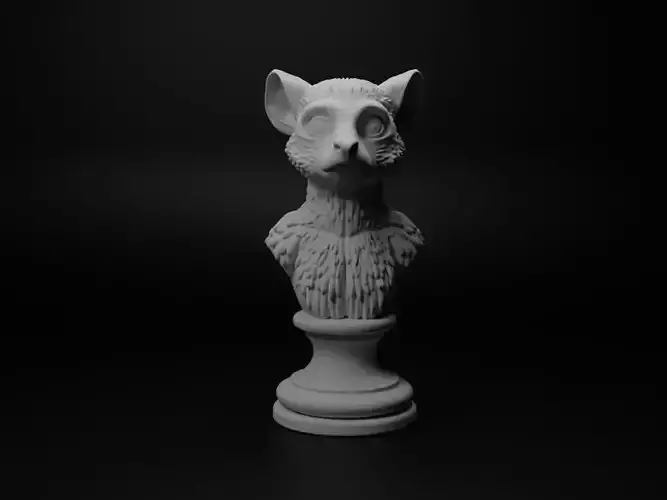 Lemur Animal Bust Chess