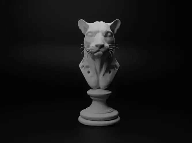 Leopard Animal Bust Chess