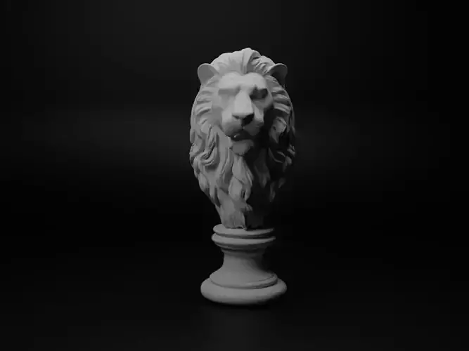 Lion Animal Bust Chess