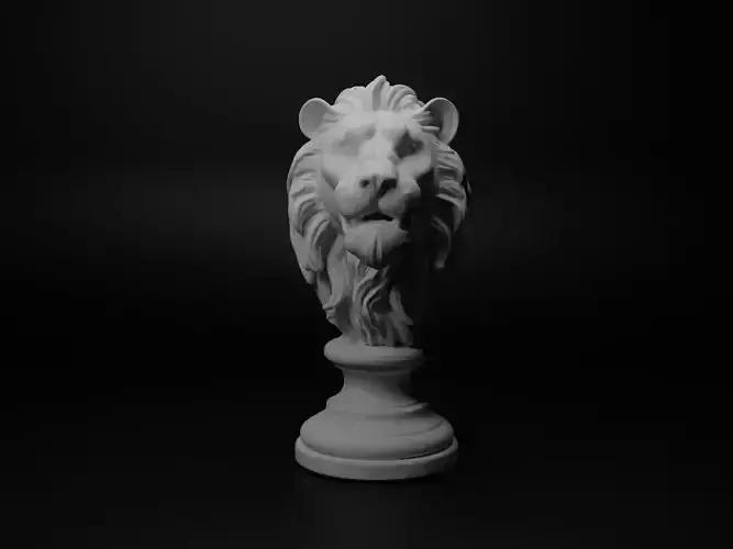 Lion Animal Bust Chess