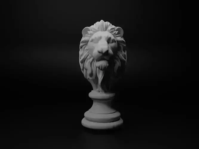 Lion Animal Bust Chess