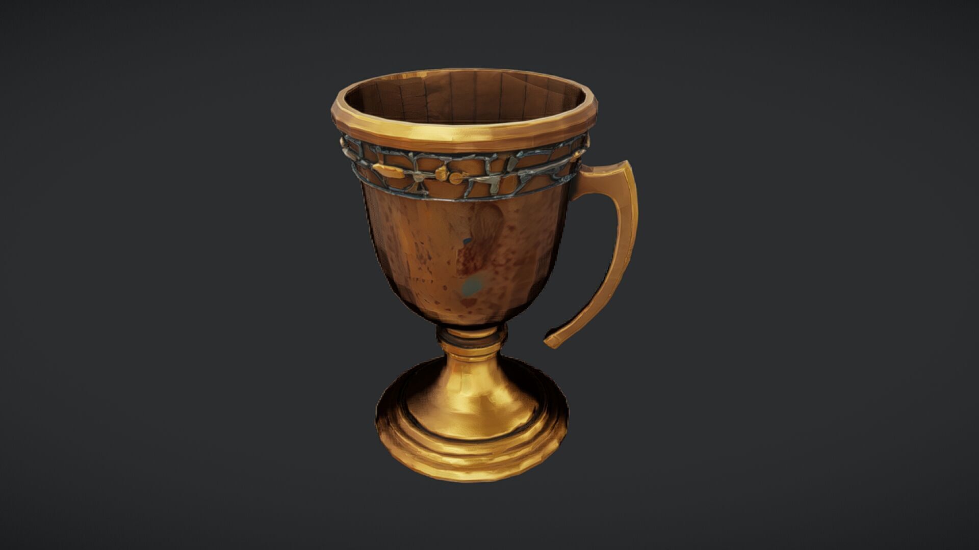 ornamental bronze chalice 3D model_10