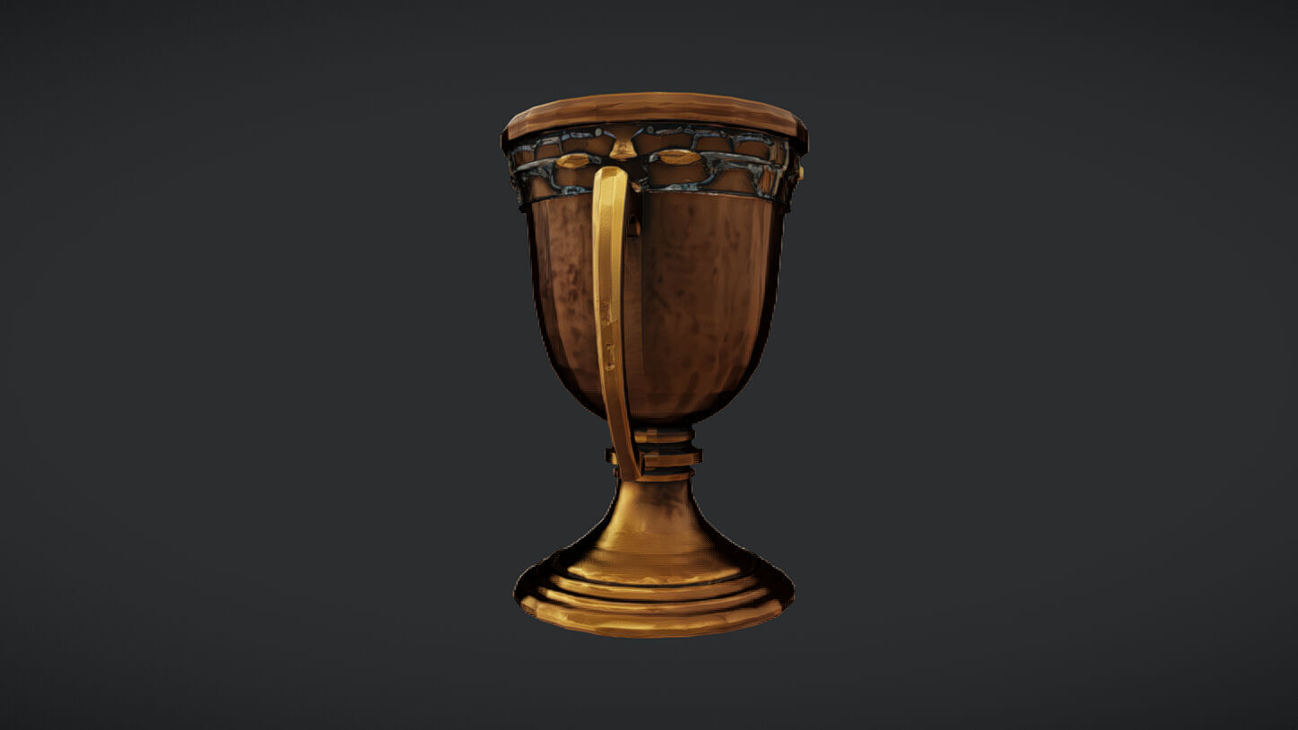 ornamental bronze chalice 3D model_7