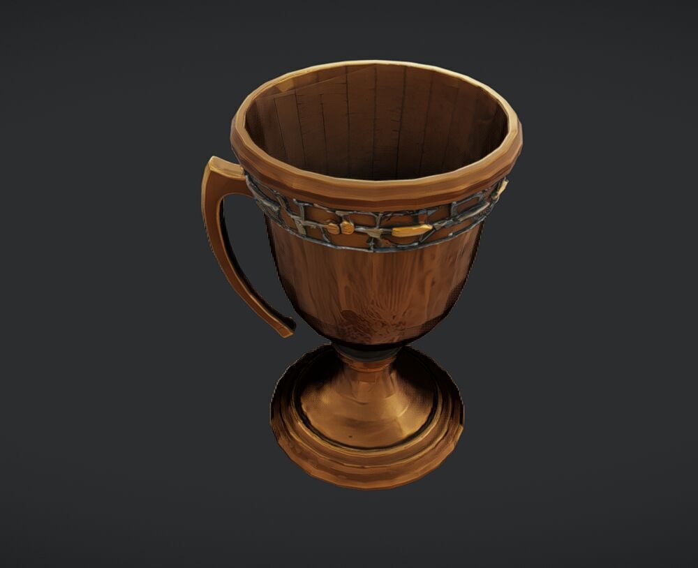 ornamental bronze chalice 3D model_5