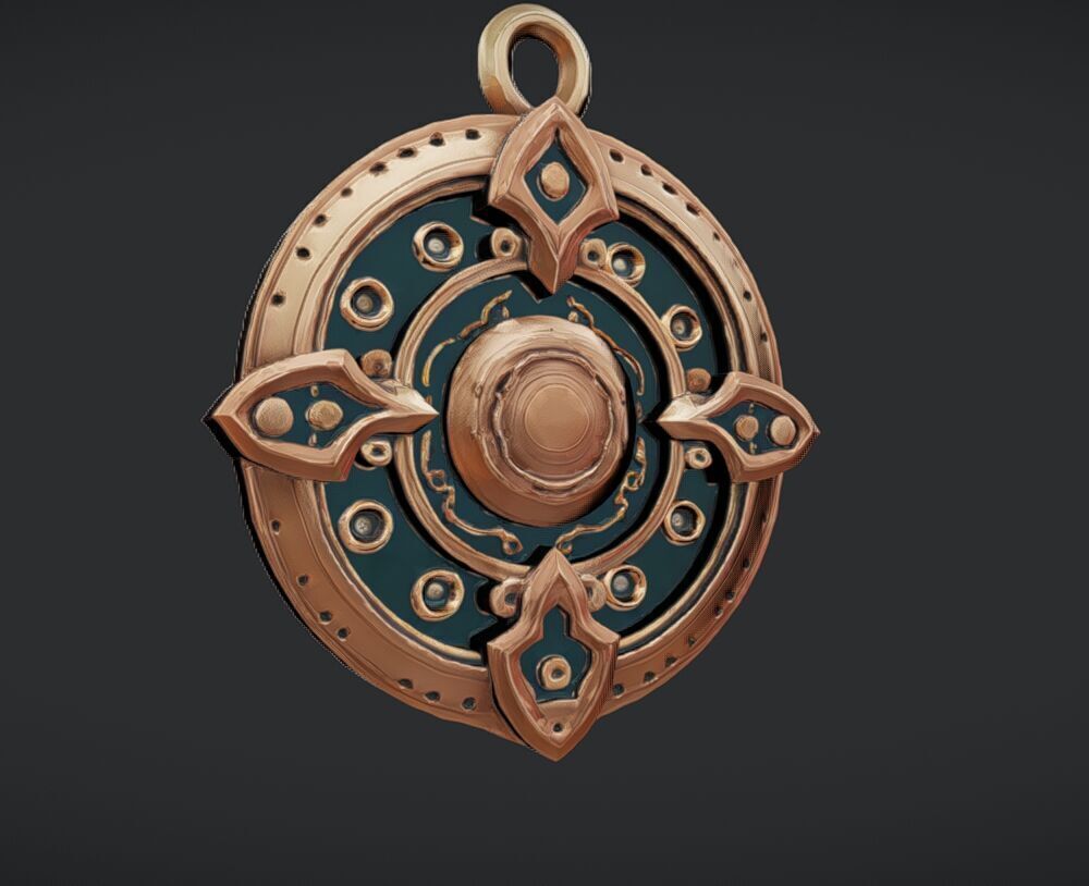 mystical circular artifact 3D model_12