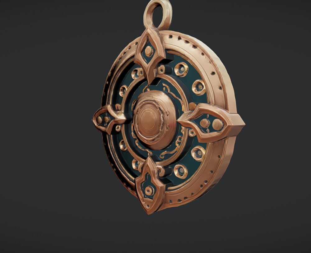 mystical circular artifact 3D model_13