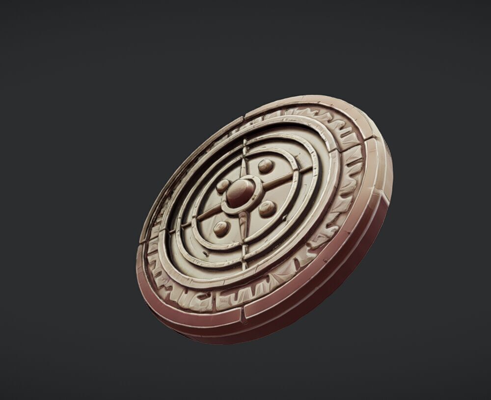 mystical circular artifact 3D model_3
