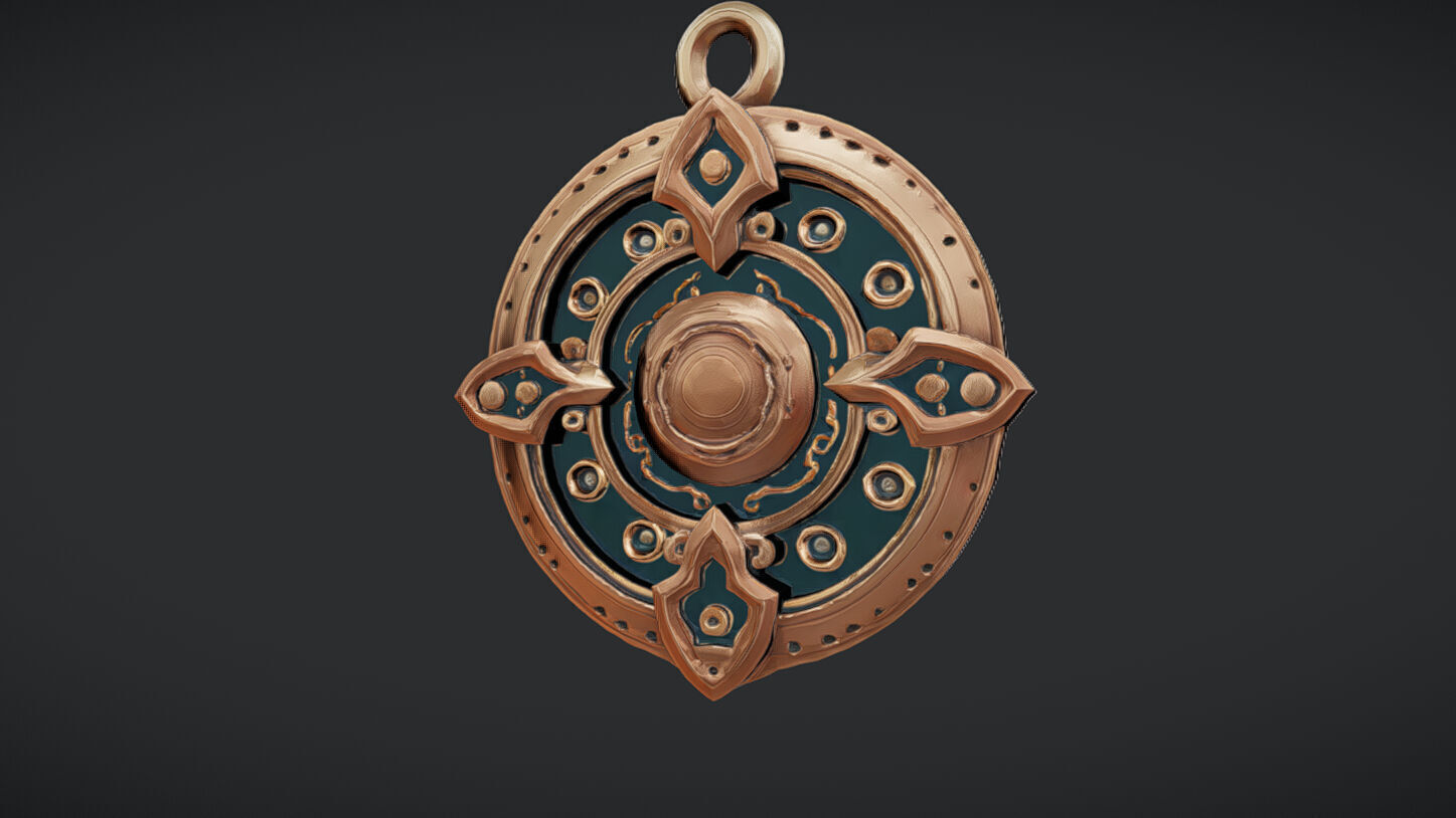 mystical circular artifact 3D model_16