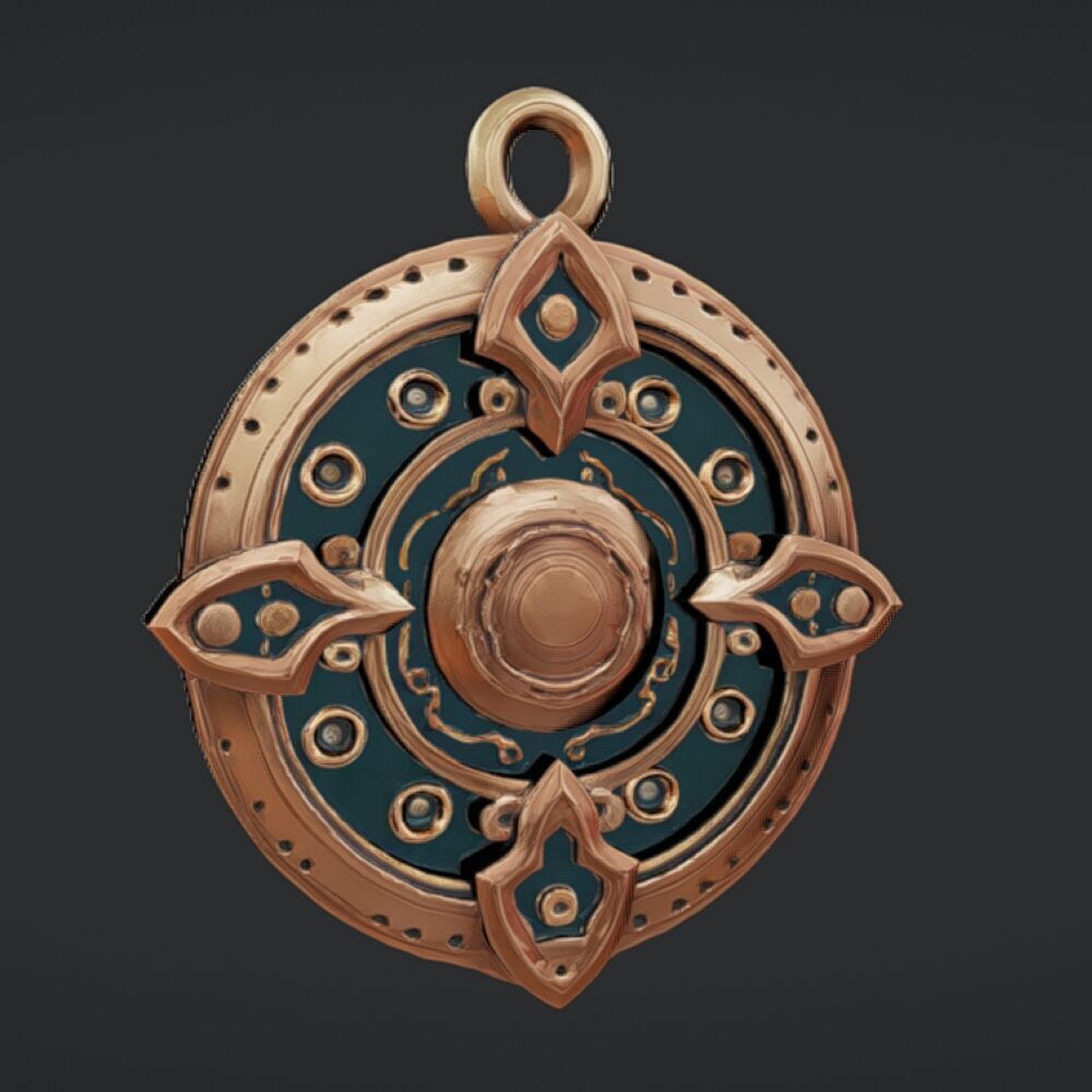 mystical circular artifact 3D model_11
