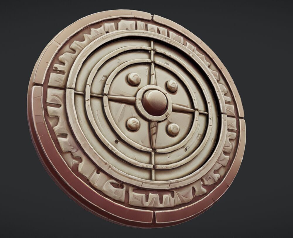 mystical circular artifact 3D model_5