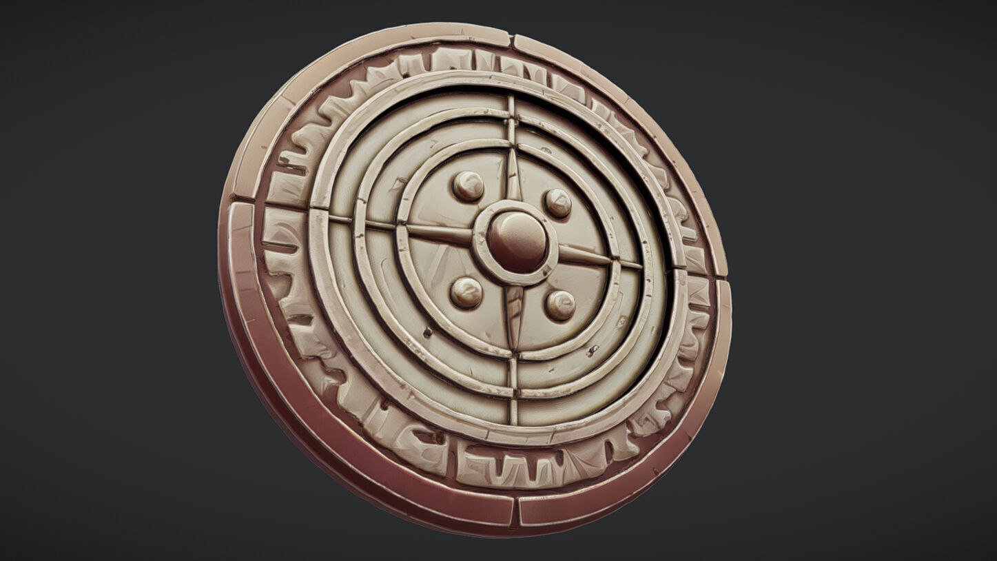 mystical circular artifact 3D model_9