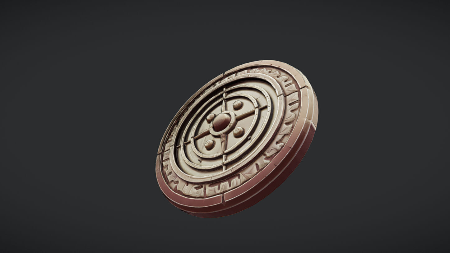 mystical circular artifact 3D model_7