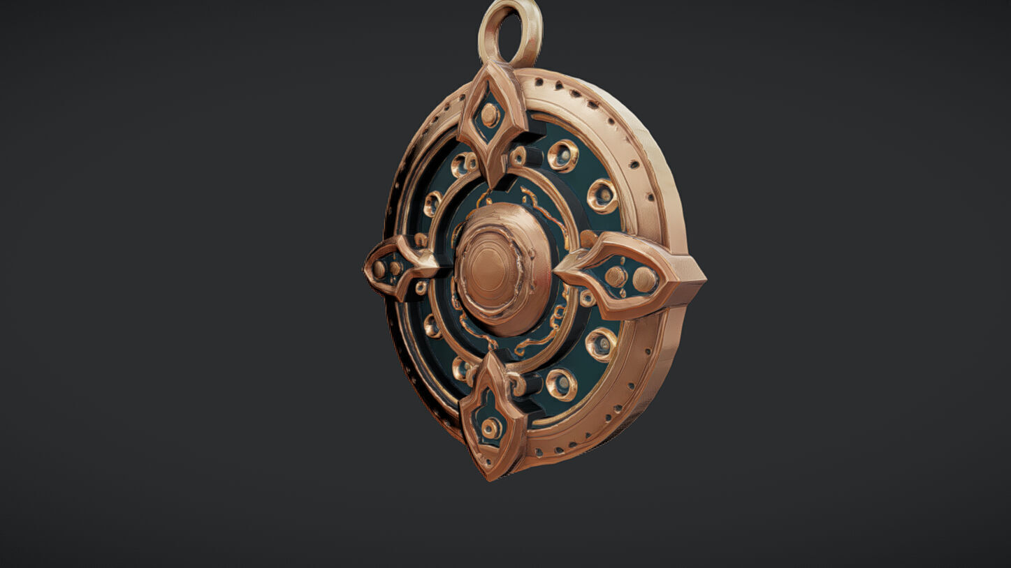 mystical circular artifact 3D model_17