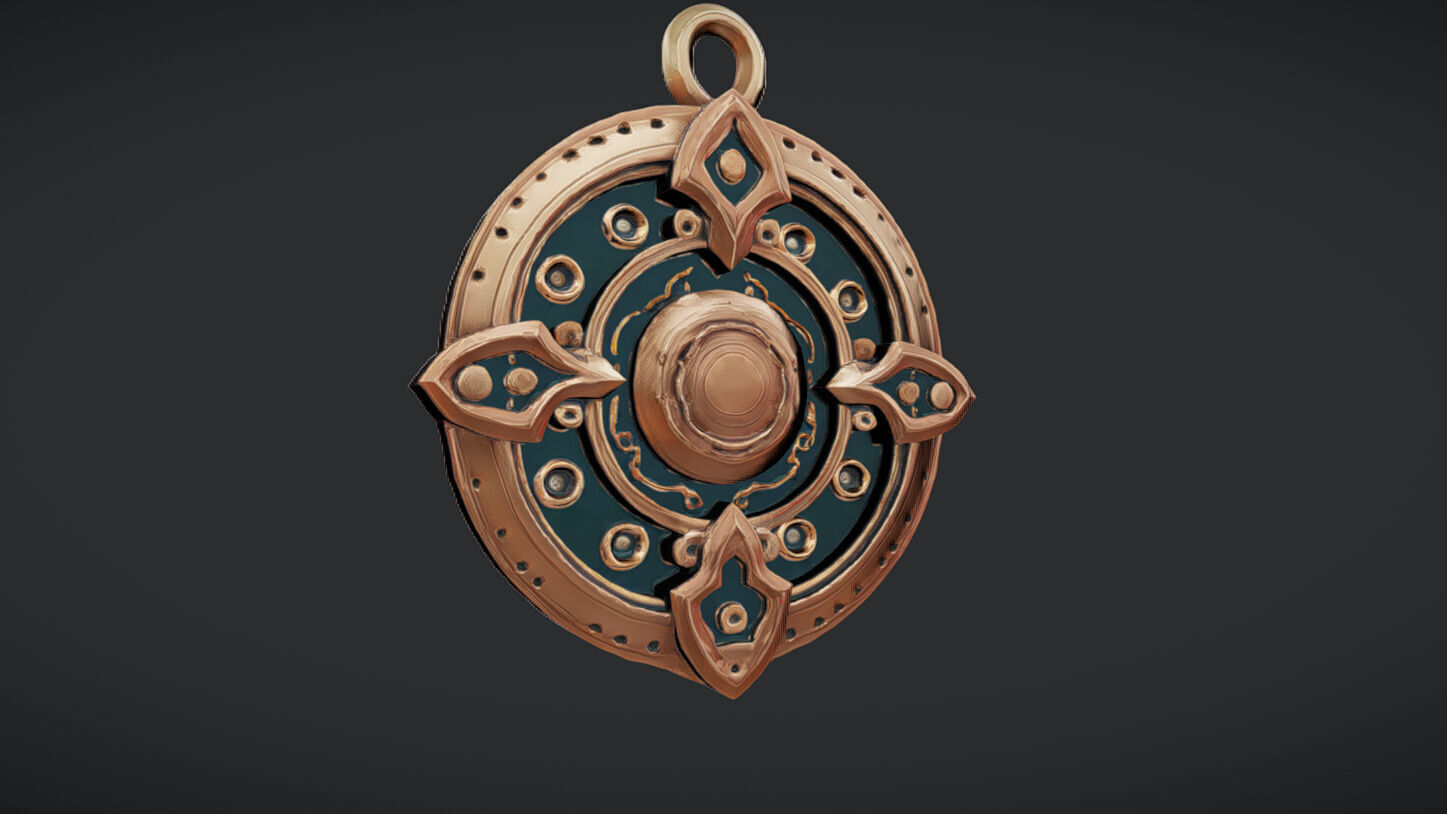 mystical circular artifact 3D model_15