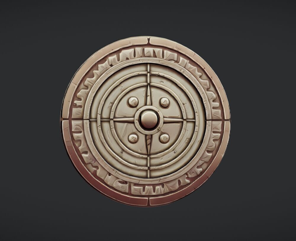 mystical circular artifact 3D model_2