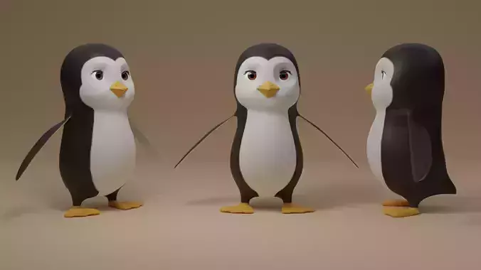 Cartoon Penguin 3D Model 3D model